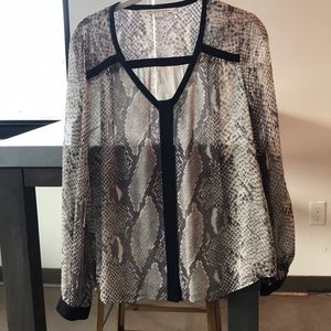 DVF snakeskin blouse